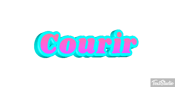 Courir Efecto de texto