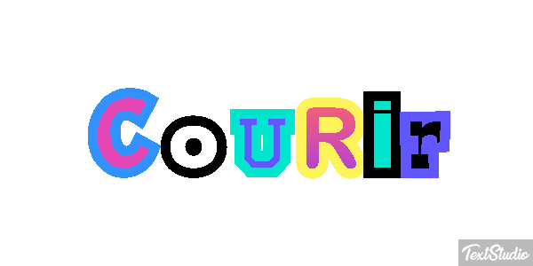 Courir Efecto de texto