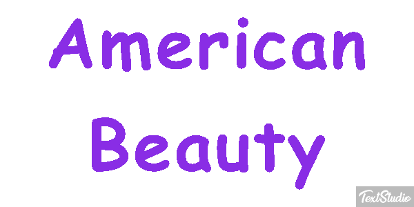 American Beauty Tekst effect
