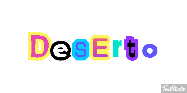 Deserto Efeito do texto