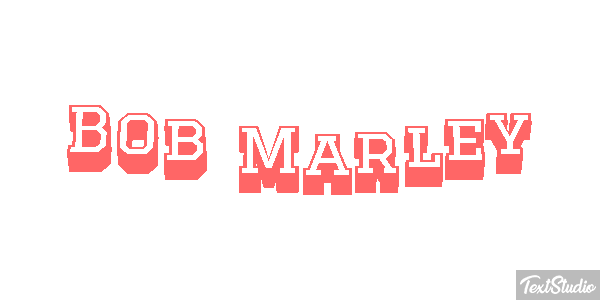 Bob Marley Efecto de texto