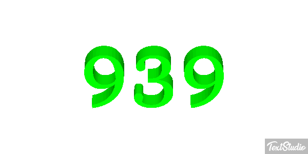 939 Text effect