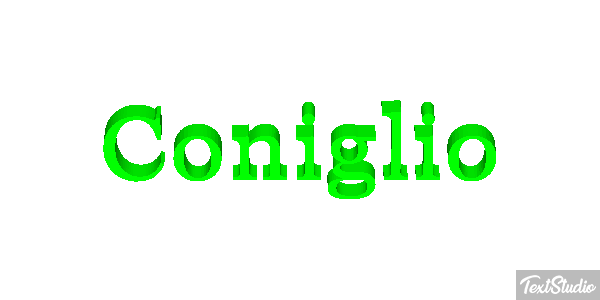 Coniglio Efecto de texto
