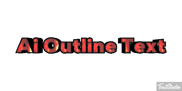 Ai Outline Text Effet de texte