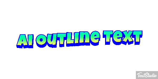 Ai Outline Text Effet de texte