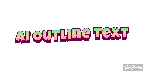 Ai Outline Text Effet de texte