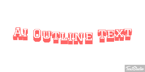 Ai Outline Text Effet de texte