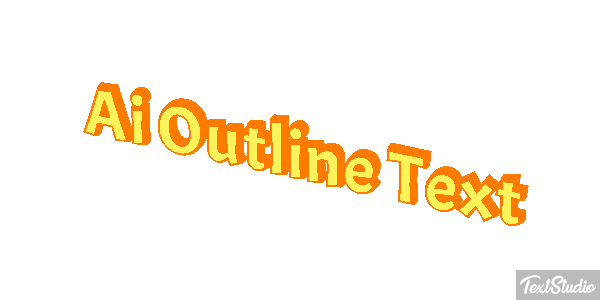 Ai Outline Text Effet de texte