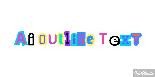 Ai Outline Text Effet de texte