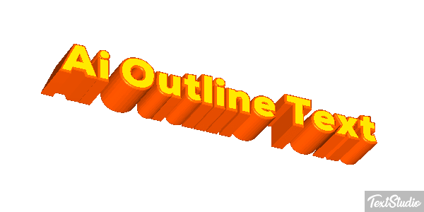 Ai Outline Text Effet de texte
