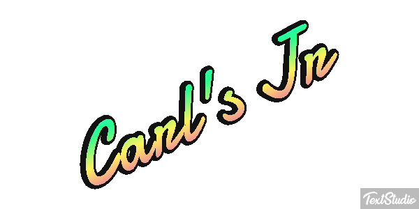 Carl's Jr Texteffekt