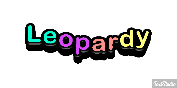 Leopardy Efekt tekstowy