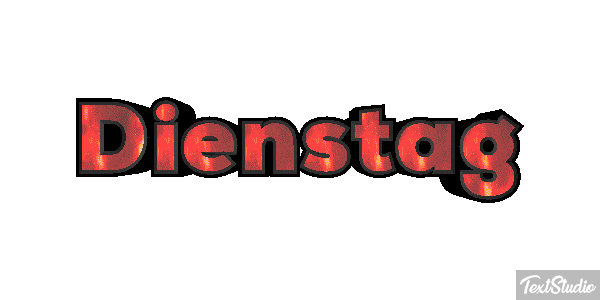 Dienstag Text effect