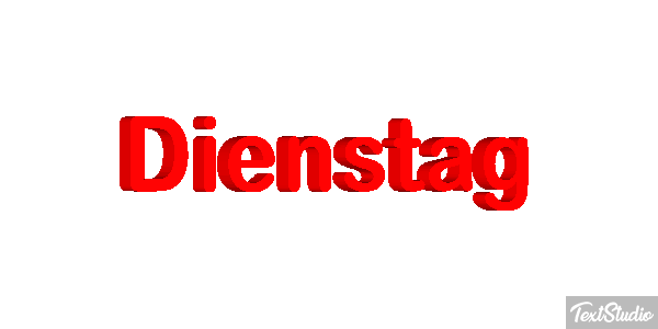 Dienstag Text effect