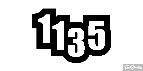 1135 Text effect
