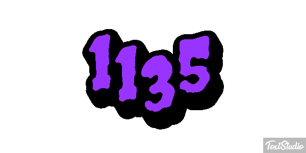 1135 Text effect