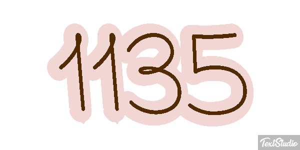 1135 Text effect