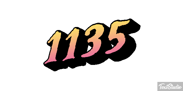 1135 Text effect