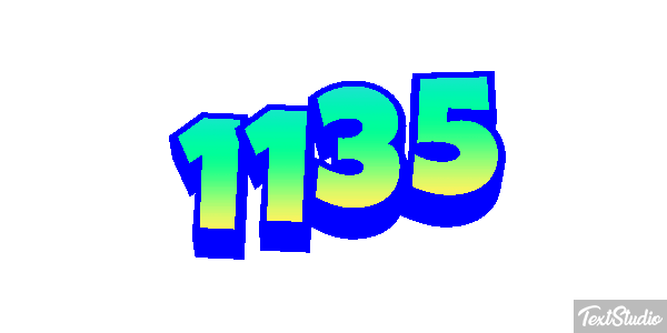1135 Text effect
