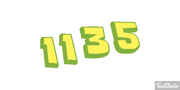 1135 Text effect