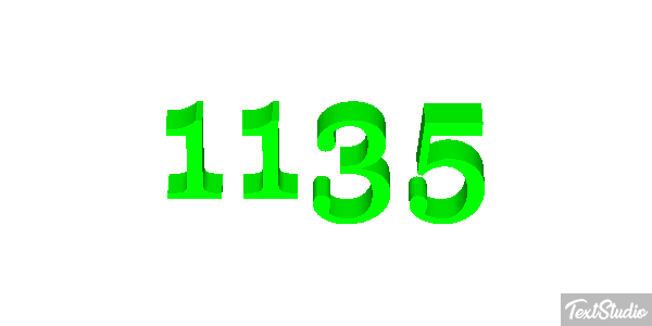 1135 Text effect