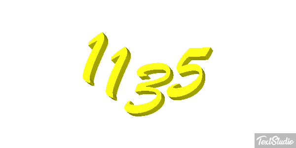 1135 Text effect