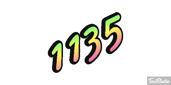1135 Text effect