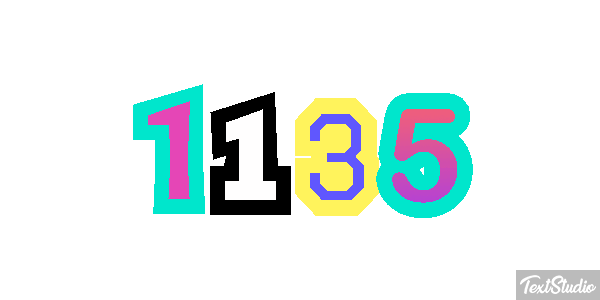 1135 Text effect