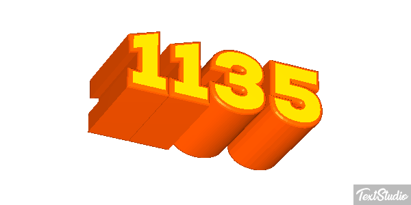 1135 Text effect