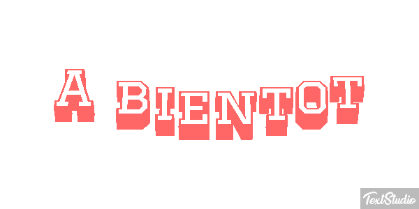 À bientôt Texteffekt