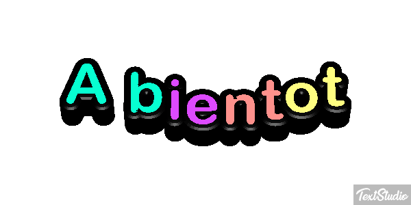 À bientôt Texteffekt