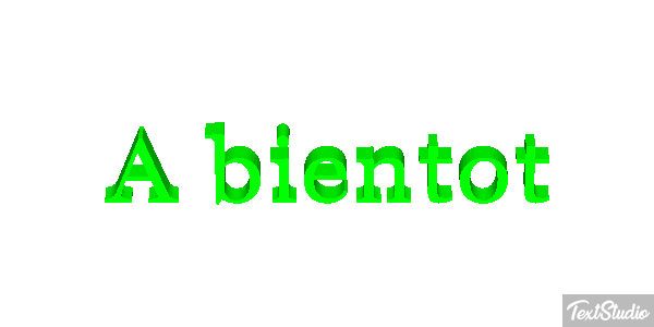 À bientôt Texteffekt