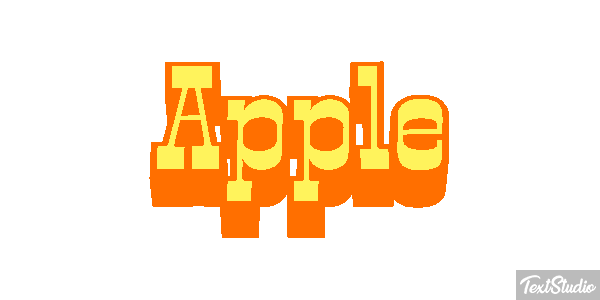 Apple Efekt tekstowy
