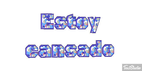 Estoy cansado Efecto de texto