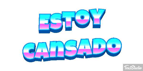Estoy cansado Efecto de texto