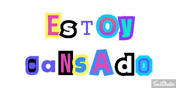 Estoy cansado Efecto de texto