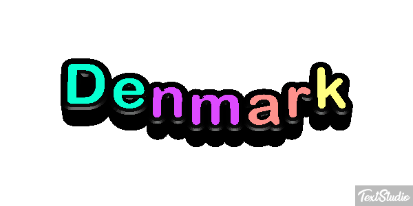 Denmark Text effect