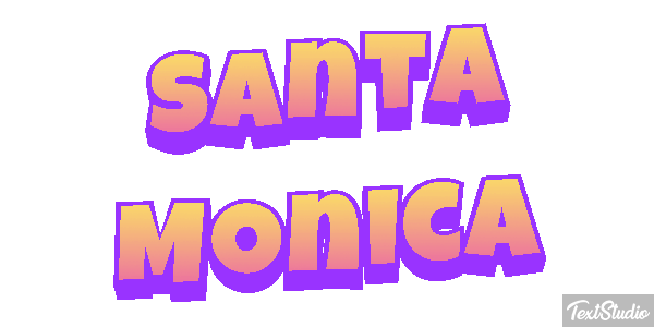 Santa Monica Texteffekt