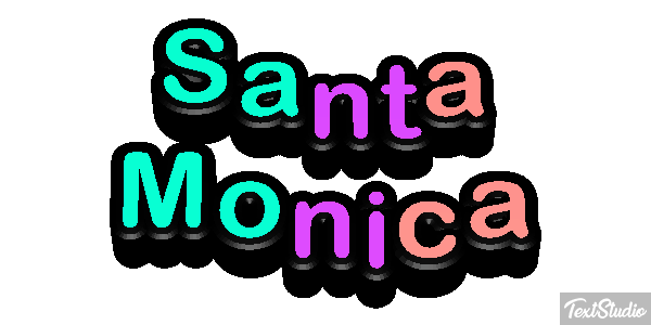 Santa Monica Texteffekt
