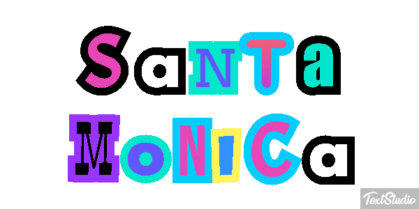 Santa Monica Texteffekt