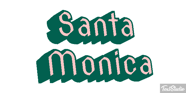 Santa Monica Texteffekt