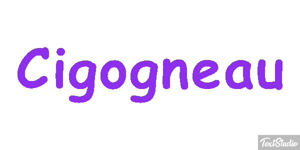 Cigogneau Effet de texte