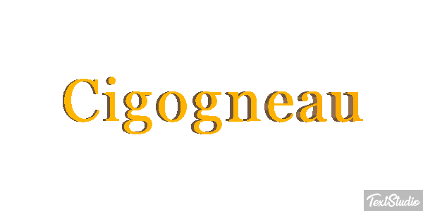 Cigogneau Effet de texte