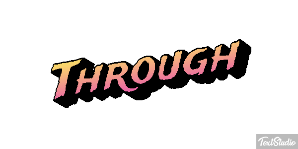 Through Текстовый эффект