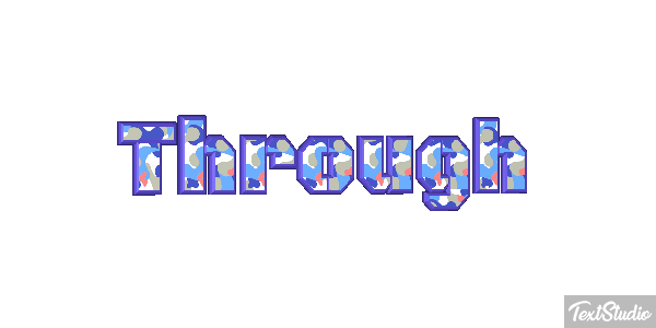 Through Текстовый эффект