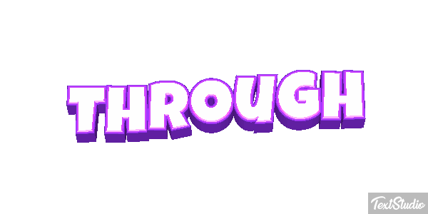 Through Текстовый эффект