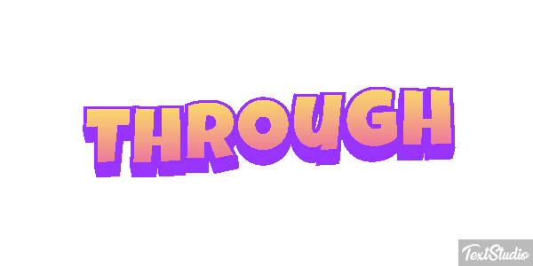 Through Текстовый эффект