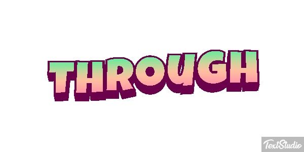 Through Текстовый эффект