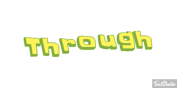 Through Текстовый эффект