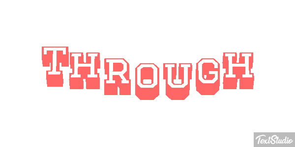 Through Текстовый эффект